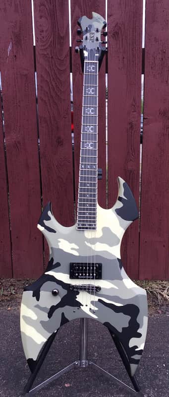 USED 2011 ESP Signature Series Max Cavalera AX Camo (Left Handed) w/case image 1