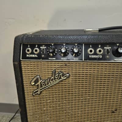 Vintage 1965 Fender Super Reverb Guitar Amp w/ Orginal Foot Switch image 3