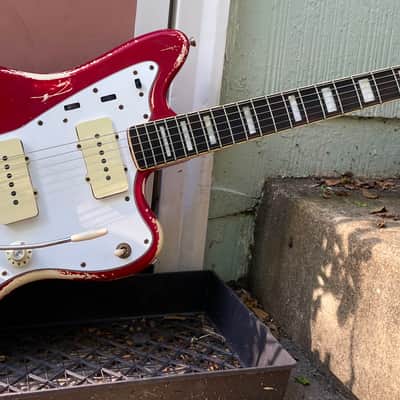 Fender MIJ JM66B Jazzmaster 1990's Candy Apple Red Nitro Relic Seymour Duncan Antiquities image 25