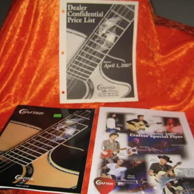 Crafter Acoustic Guitar Catalog Mint From 2007 39 Pages w/ Price List and Special Flyer image 11