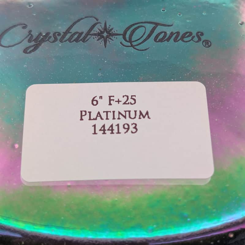 Crystal Tones 6" Platinum Quartz Crystal Singing Bowl (F4+25) image 1
