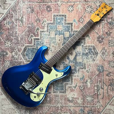 1965 Mosrite Ventures Model Blue Metallic Vintage Made In USA Electric Guitar W/ Original Hardshell Case! image 3