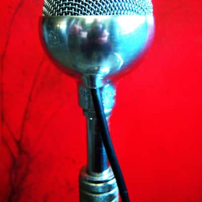 Vintage 1950's Electro Voice 920 crystal microphone polished chrome w short cable Hi Z harp mic Shure Turner Electro Voice image 6