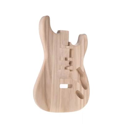 Unfinished DIY Candlenut Wood Guitar Body – Strat-Style Electric Guitar Replacement image 1