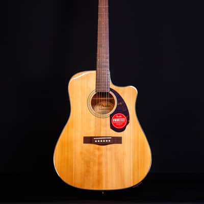 Fender CD-140SCE Dreadnought, Walnut FB, Natural with Case image 5