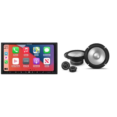Alpine iLX-407+S2-S65C+TW500+BT1700 7-Inch Multimedia Receiver Apple Carplay and Android Auto &1 Pair Type S 6.5" Component Speakers + Accessory Bundle image 2