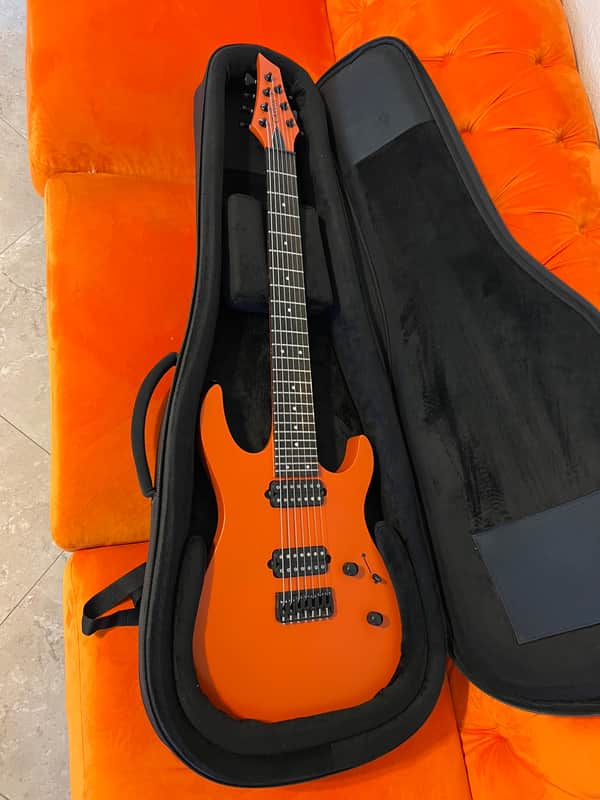 Carvin 7 String DC Series 2010s Racing Orange Matte with Case image 1