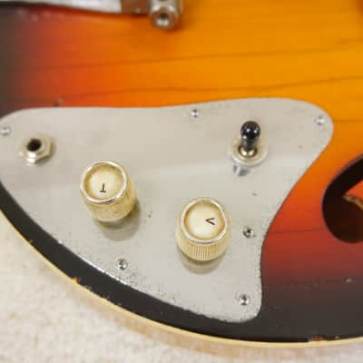 Vintage 1960s Kawai Thinline Hollowbody Sunburst MIJ Teisco Era Player image 10