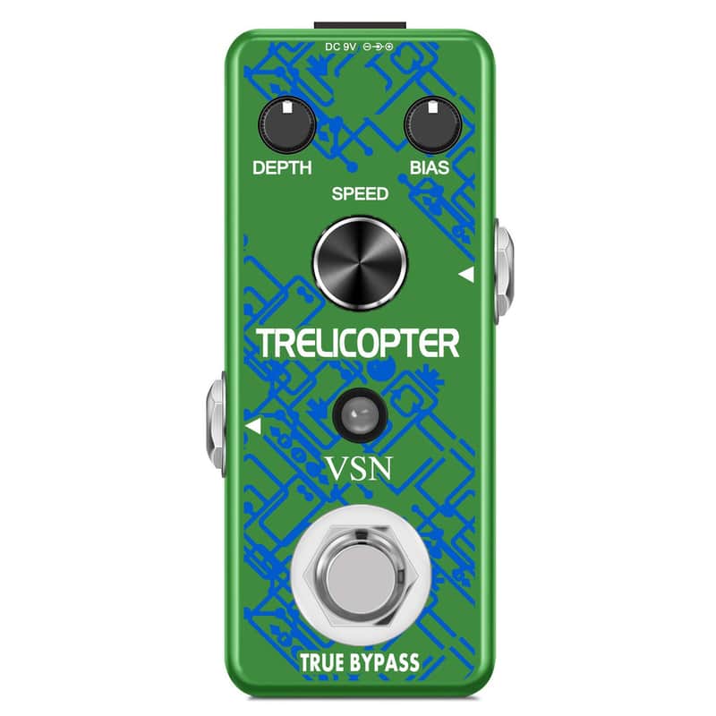 VSN Guitar Tremolo Effect Pedal of Classic Trelicopter Effects Tremolo Pedals for Electric Guitar Effect True Bypass image 1