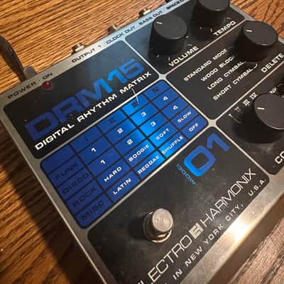 Electro-Harmonix DRM-15 Digital Rhythm Matrix with Bass and Clock Outputs 1980s - Silver / Blue image 2