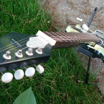 Lafayette Guyatone Zenon 1966? Electric Guitar 2 Pickup Two Tone Green  Japan Rare image 11
