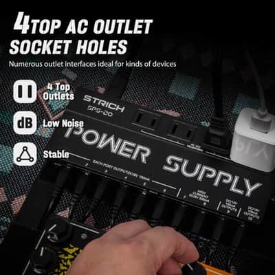 Guitar Pedal Power Supply – 10 Independent Outputs 9V/12V/18V for Effects Pedals image 2