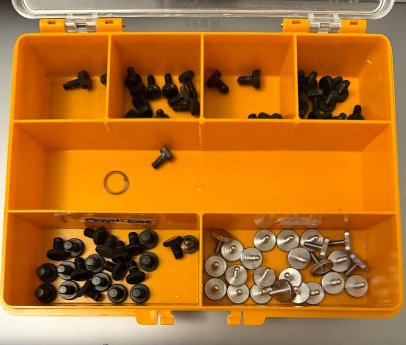 Floyd Rose Fine tuning screws Schaller/Kahler as well [70+ parts] - Black and chrome image 1