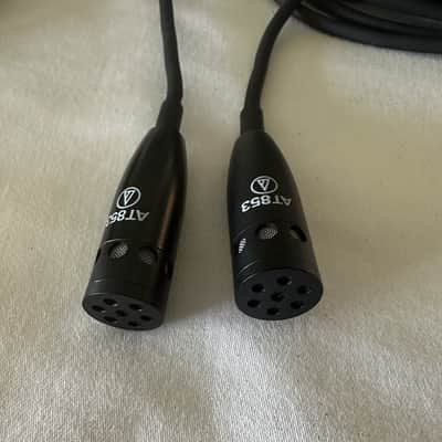 Pair Audio-Technica AT853 Condenser Choir, Theater Hanging Mics w/ AT8505 Power Modules — Excellent image 5