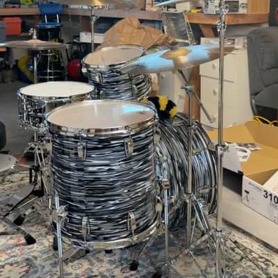 Ludwig Classic Maple Fab 3 Shell Pack with Snare - Black Oyster (LIKE NEW) image 2
