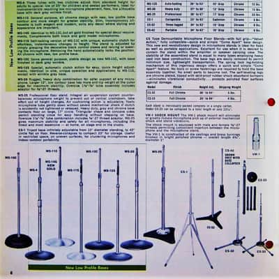 Vintage RARE 1960's Atlas Sound DS9 microphone desk stand w VM-1 vibration mount DS5 DS6 DS7 DS14 Shure Turner RCA image 3
