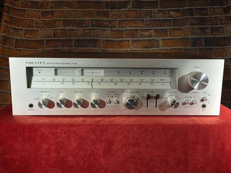 Recently Serviced! Vintage 1970s Scott R376 AM-FM Stereo Receiver Silverface image 1