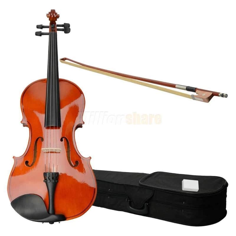 New 15" Natural Adult Acoustic Viola with Case Rosin Bow image 1