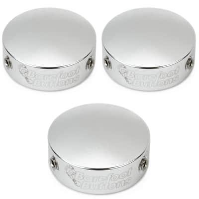 Barefoot Buttons V1 Standard Footswitch Topper - Silver 3-pack image 1