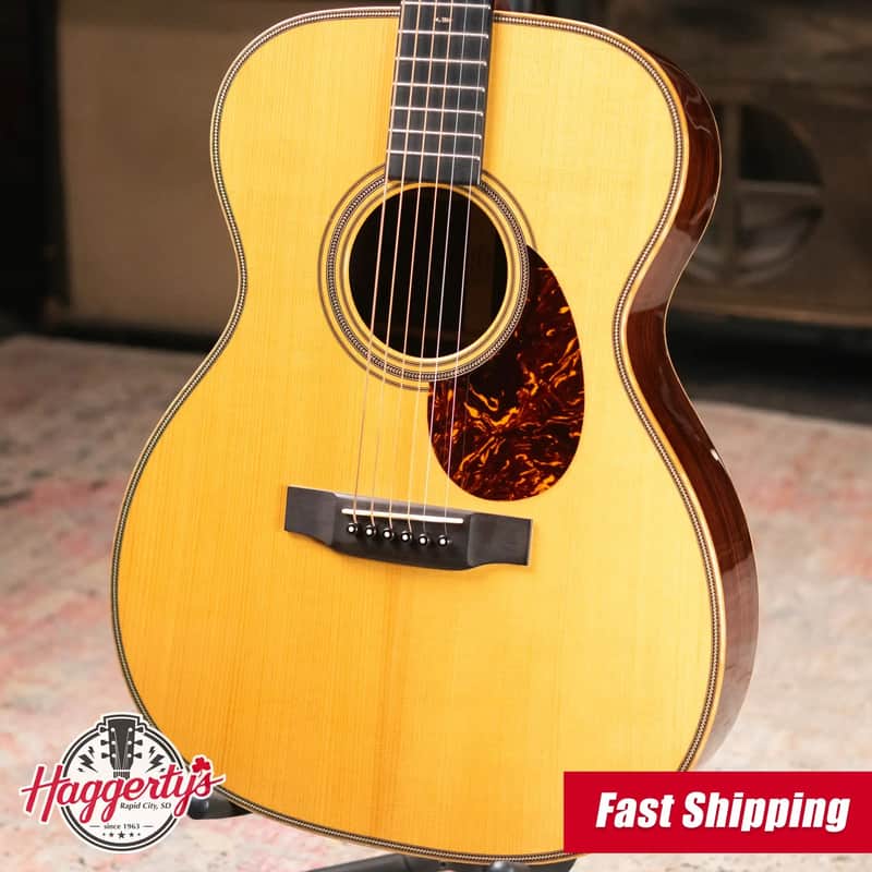 Martin Custom Shop OM-28 Acoustic/Electric Guitar - Adirondack/Cocobolo with Hardshell Case - Used image 1