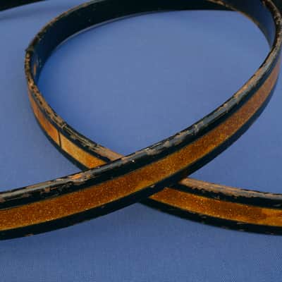 Sonor Teardrop Bass Drum Hoops Pair 22" Vintage Gold Sparkle image 2