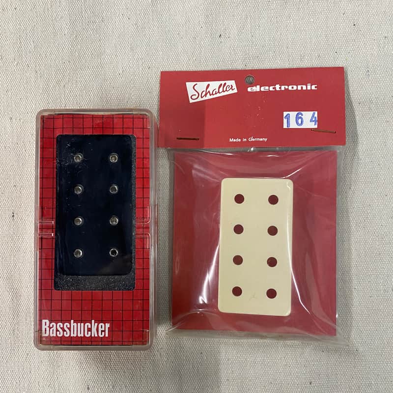 Schaller 232 Bassbucker Humbucking Pickup 1980's - Black with extra Cream cover image 1