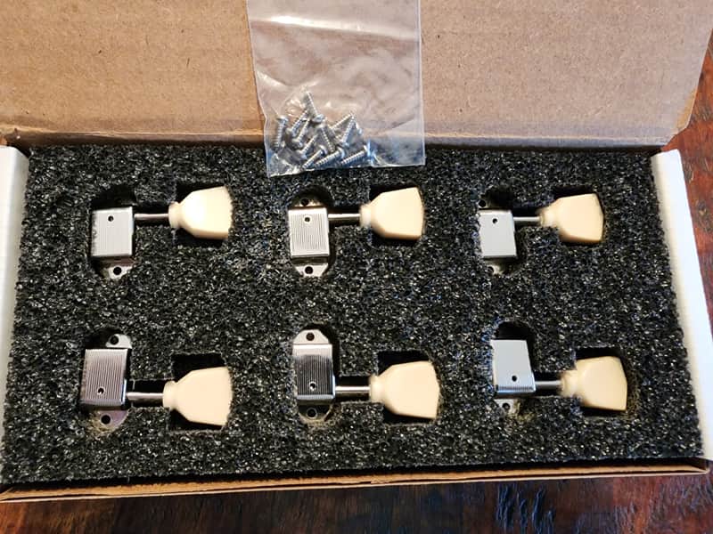 PRS Vintage Style Tuning Machines (6) in Nickel Finish image 1