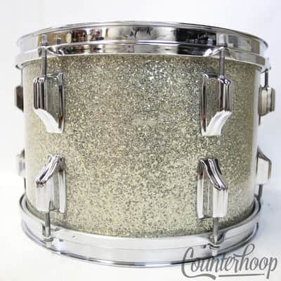*Rogers 12x8"Silver Sparkle Dayton Holiday Tom Drum Vintage Powertone Swivomatic image 4