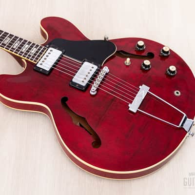 1975 Gibson ES-335 TDC Vintage Semi-Hollow Guitar Cherry Figured Maple w/ T Tops, Case image 11