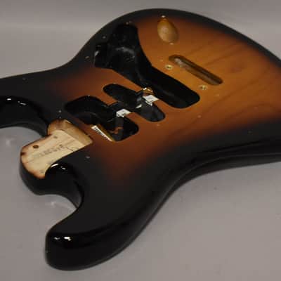 2021 Fender American Ultra Stratocaster Body 2-Tone Sunburst image 3