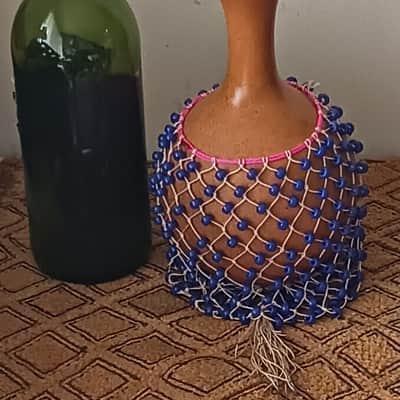 Ghanaian netted gourd rattle (Ewe axatse) image 2