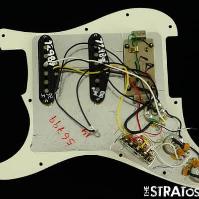 USED Fender American Standard Strat HSS LOADED PICKGUARD Aged White image 2