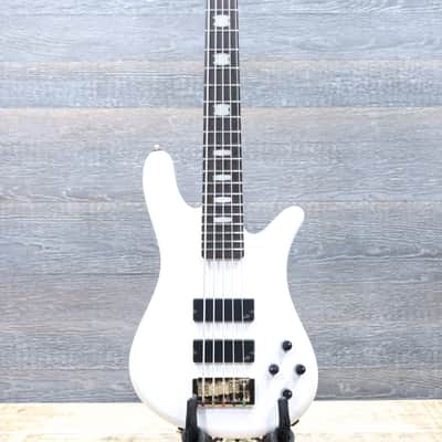 Spector NS Icon Bolt-On 5 White Aguilar Electronics Dual Soapbar Electric Bass image 2