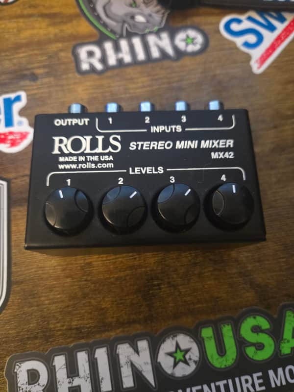 Rolls MX42 4-Channel Passive Stereo Mixer 2010s - Black image 1