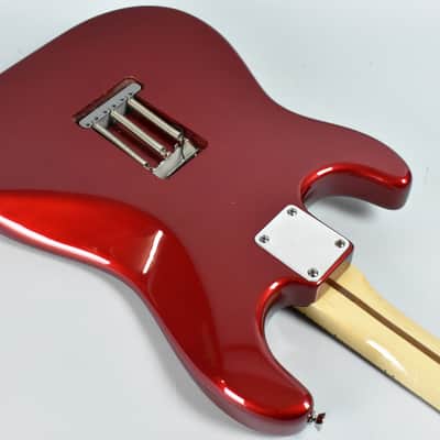 1980's Schecter "Strat" Style Electric Guitar Candy Apple Red w/HSC image 12
