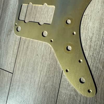 62 Fender Jazzmaster  pickguard USA Hole pattern Relic / Aged  Gold Anodized 59 60  Aluminum 58 RI image 7