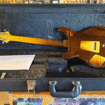 PRS Private Stock McCarty 594 Semi-Hollow Tremolo, Sandstorm Dragon's Breath, East Coast Wide Flame Maple Top, Black Limba Body, Curly Maple Neck, Brazilian Rosewood Fretboard image 11