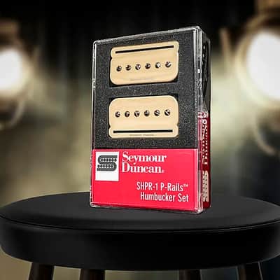 Seymour Duncan P-Rails Pickup Set SHPR-1b Bridge & SHPR-1n Neck HOT Cream P-90 image 1