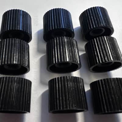 Danelectro Amp Knobs 1960’s - Black Chrome Inserts image 4