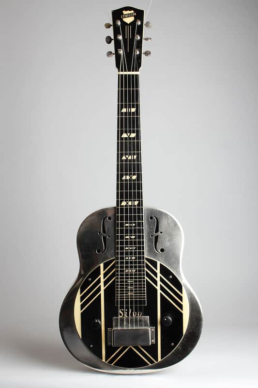 National Silvo Lap Steel Electric Guitar (1938), ser. #C-1296, original black hard shell case. image 1