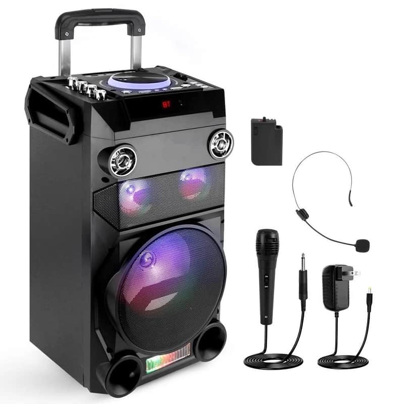 Portable Bluetooth Karaoke Speaker System-Built-in Rechargeable Battery image 1
