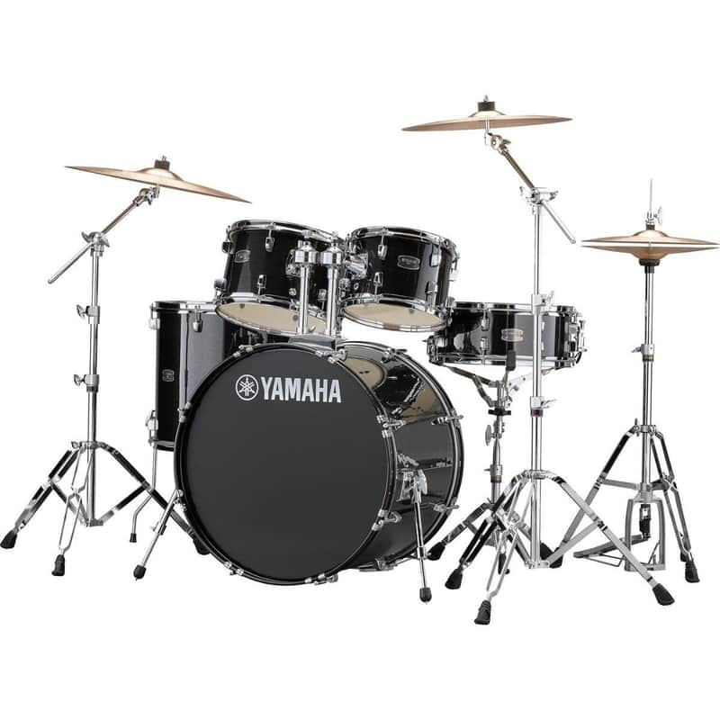 Yamaha Rydeen 5-Piece Shell Pack - 22 inch Bass Drum, Black Glitter image 1