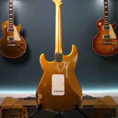 Fender Custom Shop ’55 Stratocaster Kyle McMillin Masterbuilt 2020 - Frost Gold Relic image 12