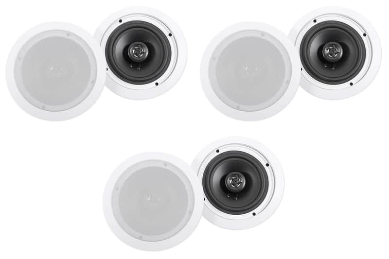 (6) Rockville HC655-16 6.5" 500 Watt In-Ceiling Home Theater Speakers 16 Ohm image 1
