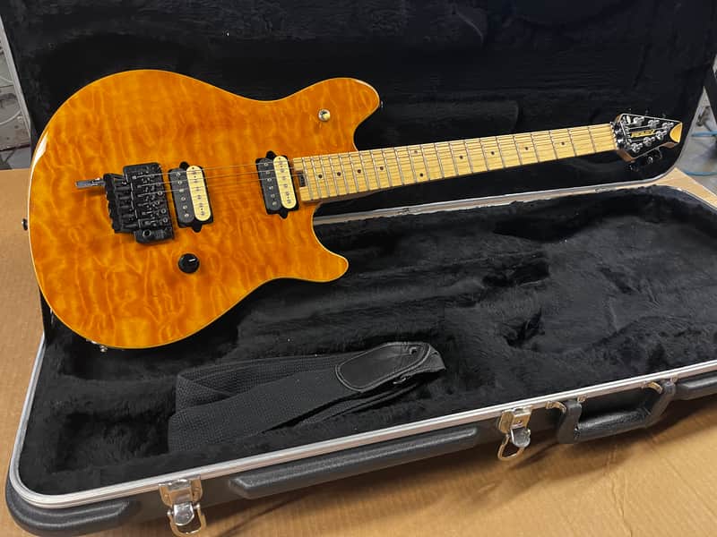 Peavey EVH Wolfgang Special Amber Quilt Electric Guitar w Case image 1