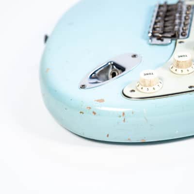 1962 Fender Stratocaster Daphne Blue Owned by Brian Setzer image 9