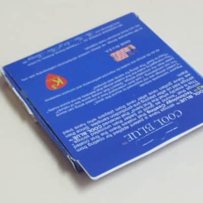 ONE SET new in packaging (old stock) DR CBE-9 (9-42) COOL BLUE electric guitar strings (9, 11, 16, 24,32, 42) "The High Performance Coating" Blue coated electric guitar strings on a hexagonal core + 2 extra gauge 9 strings (1 Elixir & 1 D'Addario) image 23