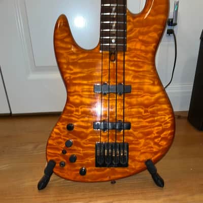 Fodera NYC Empire Bass Left Handed 1998p Orange Burst image 4