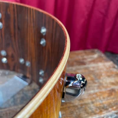 Tama Star Reserve 8x15 Maple/Bubinga Snare Drum Caramel Olive Ash Burst TMBS158S-OCOB image 11