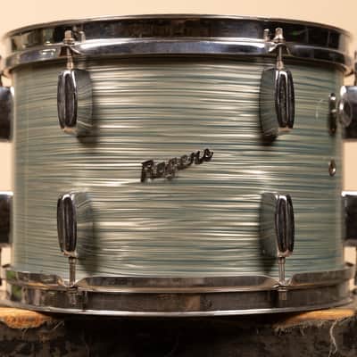 1960s Rogers 9x13 Sky Blue Ripple Pearl Tom image 1